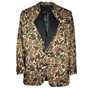 Camouflage Large Blazer Suit Coat Wedding Formal Casual Party
